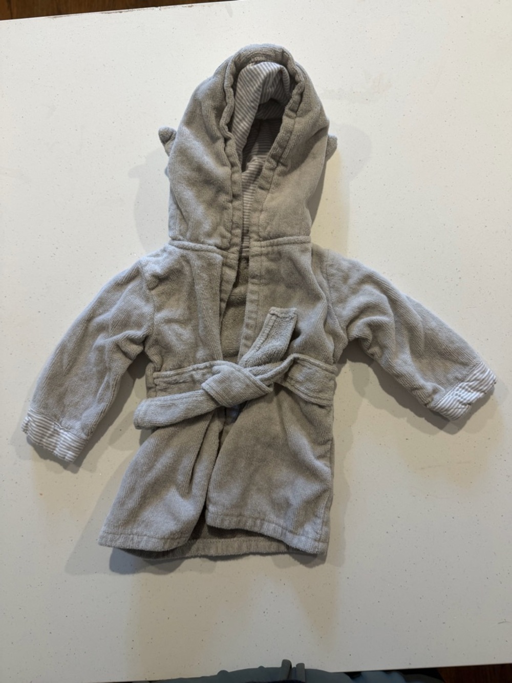 Carter's Kids Hooded Bath Robe in Light Gray
